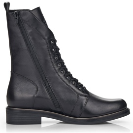 Bottes en cuir confortables et isolées pour femme, noir Remonte D8380-01 le noir 16
