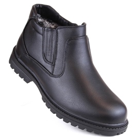 Atletico Bottes pour hommes, bottes Chelsea isolées, noires Style homme WS-006 1