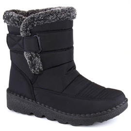 Bottes de neige isolées femme avec velcro, noir T.Sokolski Z23-346 1
