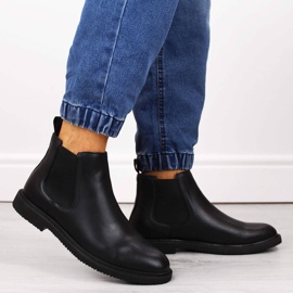 Bottines homme en cuir, isolées, noires T.Sokolski Z23-314 le noir 1