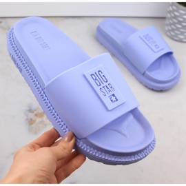 Tongs à plateforme bleues pour femmes Big Star LL274431 2