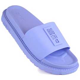 Tongs à plateforme bleues pour femmes Big Star LL274431 1