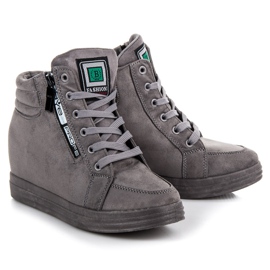 Baskets en daim gris 5