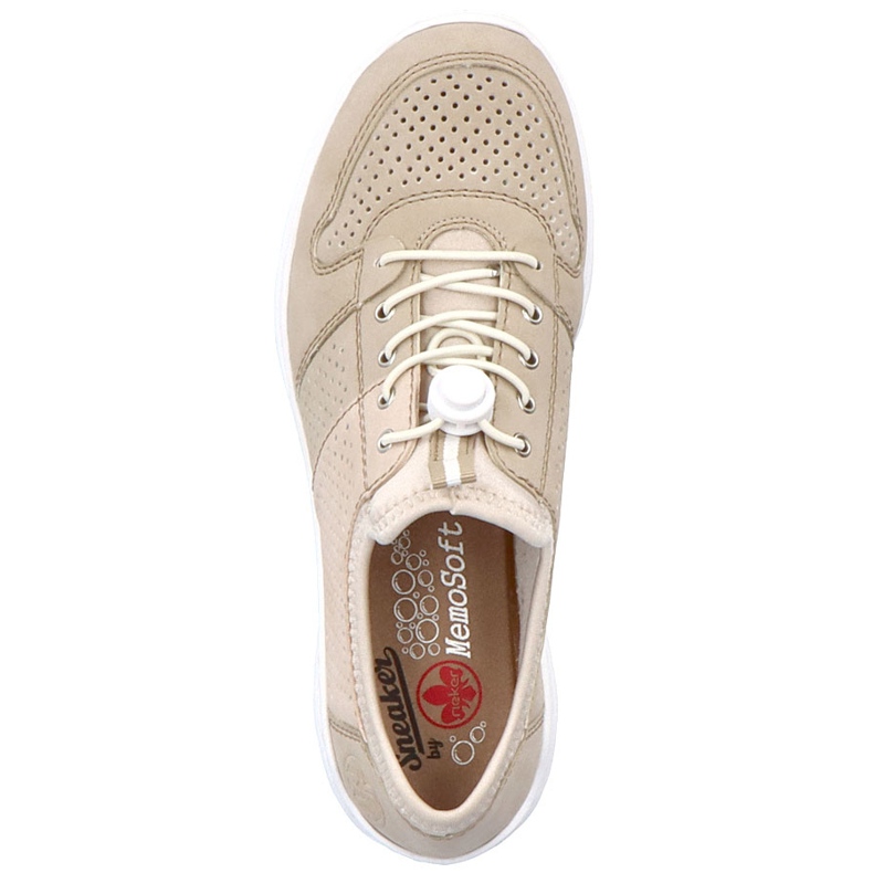 Chaussures de sport confortables pour femmes, beiges, Rieker L3254-62 1 Chaussures de sport confortables pour femmes, beiges, Rieker L3254-62 1