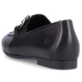 Chaussures pour femmes confortables en cuir avec chaîne, noir Remonte D0K00-00 2