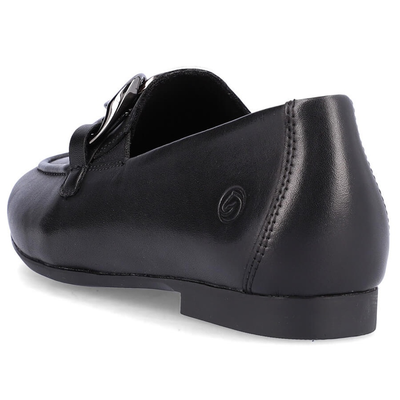 Chaussures pour femmes confortables en cuir avec chaîne, noir Remonte D0K00-00 le noir 2