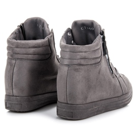 Baskets en daim gris 3