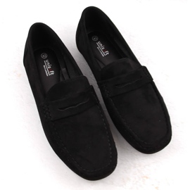 News Chaussures en daim, mocassins à enfiler pour hommes, noir Unisoft 7710 le noir 5