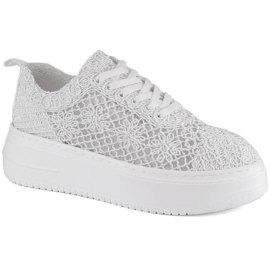 Chaussures à lacets blanches pour femmes sur la plateforme T.Sokolski W503 1