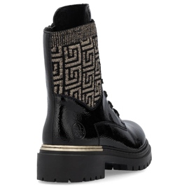 Bottines noires isolées confortables pour femmes Rieker 72607-00 le noir 1
