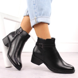 Bottes isolées à talons hauts pour femmes, noires Potocki 12280 le noir 4