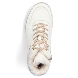 Bottes de sport isolées pour femmes, blanches, Rieker M6010-80 1