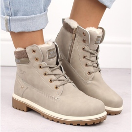 Bottines beiges pour femmes Potocki 97301 7