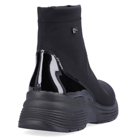 Bottines compensées noires imperméables pour femme Remonte D6677-03 le noir 16