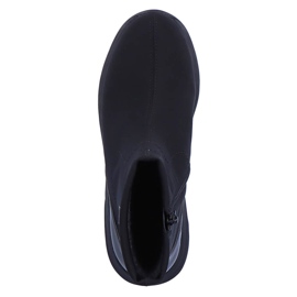 Bottines compensées noires imperméables pour femme Remonte D6677-03 1
