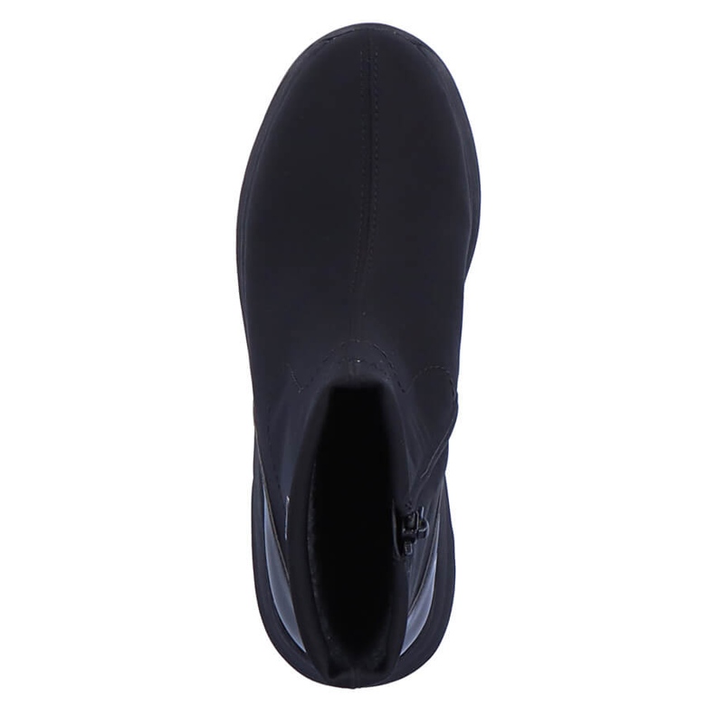 Bottines compensées noires imperméables pour femme Remonte D6677-03 1