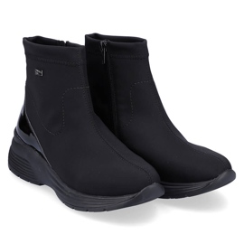 Bottines compensées noires imperméables pour femme Remonte D6677-03 le noir 3