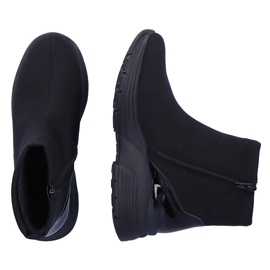 Bottines compensées noires imperméables pour femme Remonte D6677-03 le noir 4