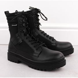 Boots noires homme en cuir imperméable Big Star OO174164 le noir 1