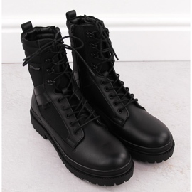 Boots noires homme en cuir imperméable Big Star OO174164 le noir 2