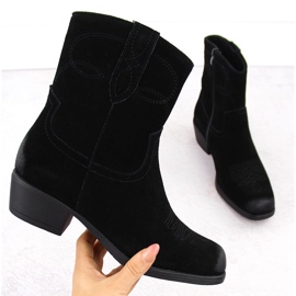 Santiags femme en cuir, noir Sergio Leone BT284-S 1