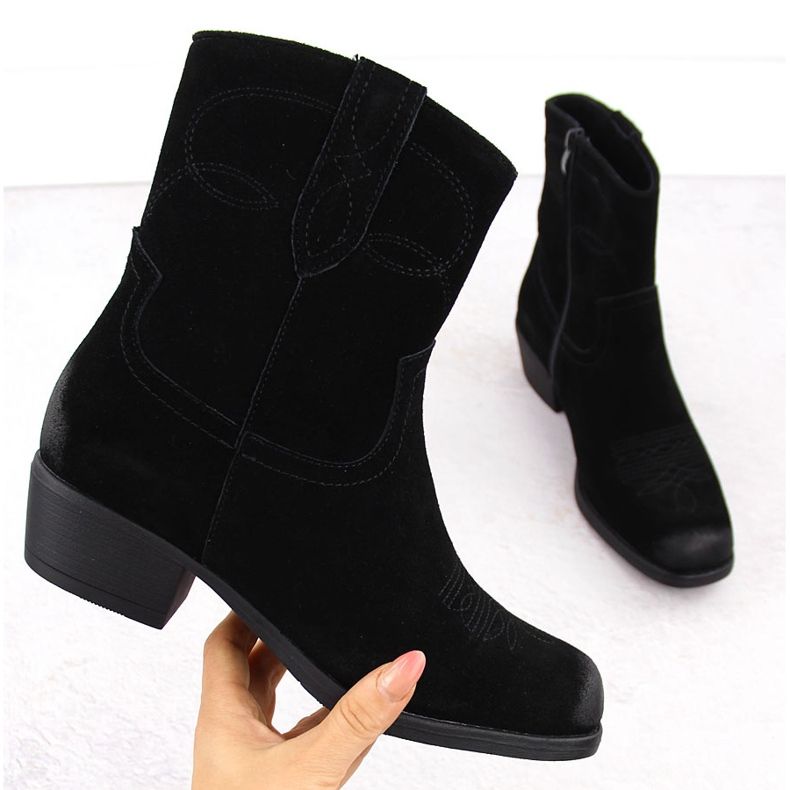 Santiags femme en cuir, noir Sergio Leone BT284-S 1