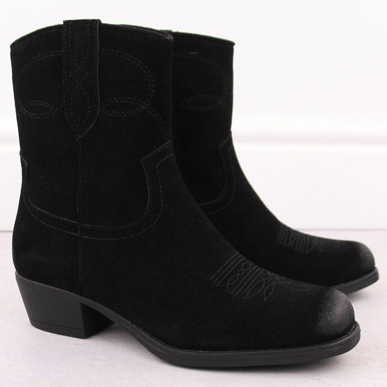 Santiags femme en cuir, noir Sergio Leone BT284-S 2