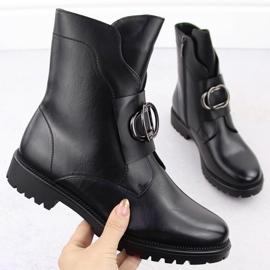 Bottes isolées pour femmes avec décoration, noir Potocki 12441 1