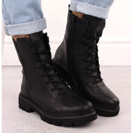 Bottes de travail isolées en cuir pour femme, noir Remonte D1W76-00 le noir 12