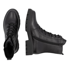 Bottes de travail isolées en cuir pour femme, noir Remonte D1W76-00 2
