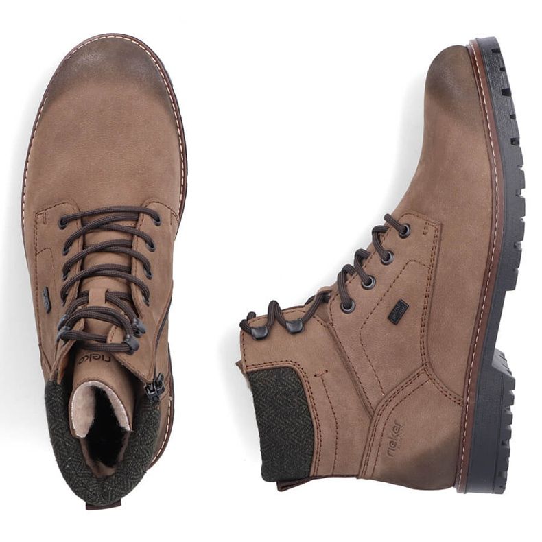 Bottes imperméables en cuir pour hommes, isolées marron Rieker F3612-24 brun 1 Bottes imperméables en cuir pour hommes, isolées marron Rieker F3612-24 brun 1