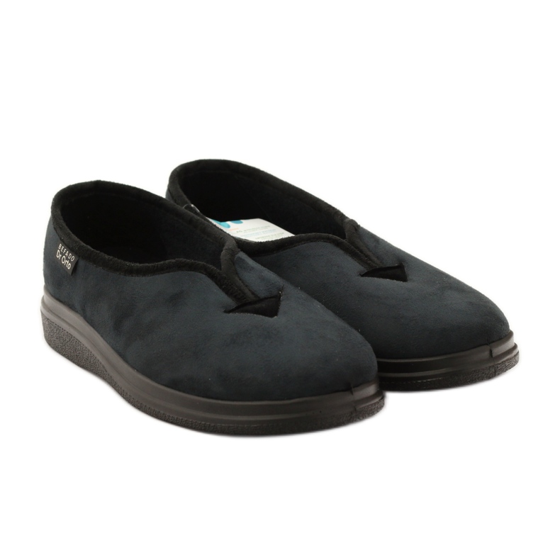 Befado chaussures pour femmes mocassins Dr.Orto pantoufles le noir 4