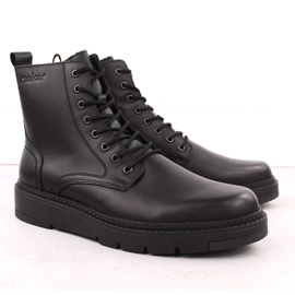 Bottes en cuir isolées pour hommes, noires, Rieker 30101-00 1