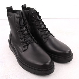 Bottes en cuir isolées pour hommes, noires, Rieker 30101-00 2