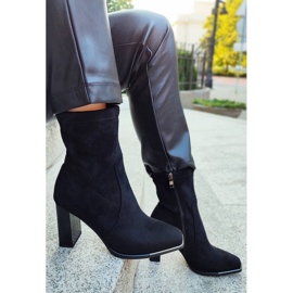 Bottines en daim pour femmes, noires, GD-FL2098B le noir 10