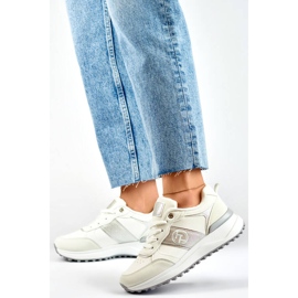 Chaussures de sport pour femmes, baskets à plateforme, blanches Y3806W 2