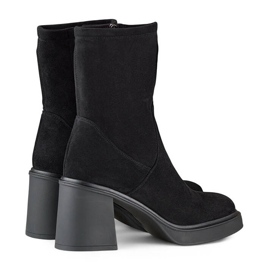 Bottines femme à tige en daim souple, noir GD-FL2202B le noir 4
