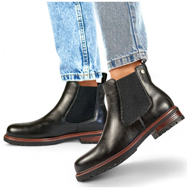 Bottines Chelsea isolées pour femmes, noires GD-WL71B le noir 1