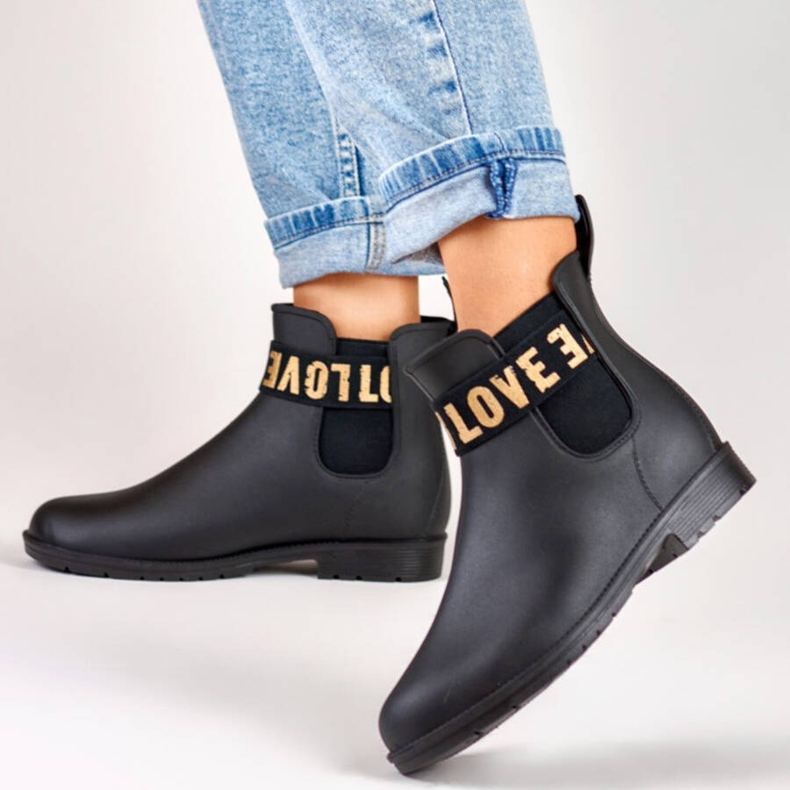 Galoches femme noir mat S06B/GO le noir 1