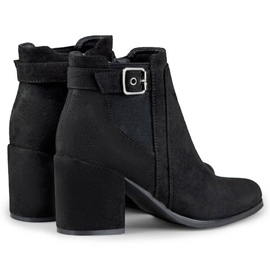 Bottines en daim pour femmes, noires, 260041B-SU le noir 6