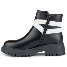 Bottes de travail isolées à sangles pour femme, noir 250043BW-PU blanche 7