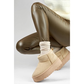 Bottines de neige plateforme femme, beige clair TL242-BE 1