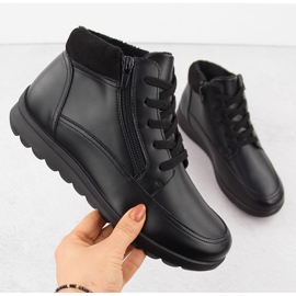 Bottes en cuir noir confortables et isolées par Filippo DBT6629 2