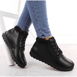 Bottes en cuir noir confortables et isolées par Filippo DBT6629 le noir 5