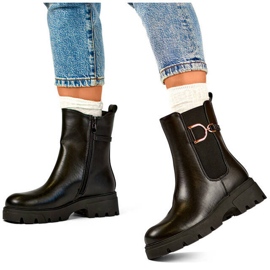 Bottines Chelsea isolées pour femmes, noires, K-99257 1