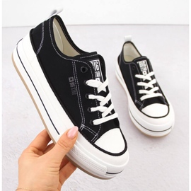 Baskets plateforme femme noires Big Star NN274204 1