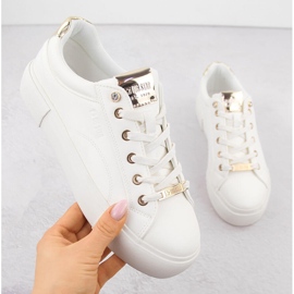 Baskets à plateforme pour femmes en éco-cuir, blanc Big Star NN274211 1