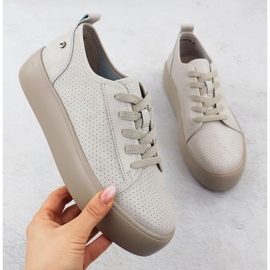 Filippo Chaussures en cuir pour femmes. beige 1