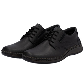 Chaussures en cuir des hommes Comfort Rieker 05211-00 noir le noir 1