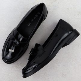 Chaussures laquées des femmes Lords Black Potocki SZ12369 le noir 2